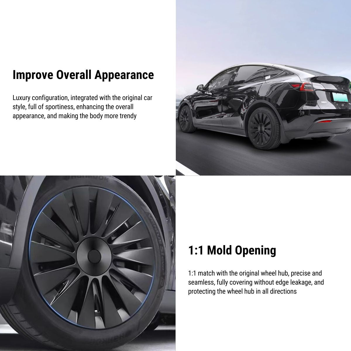TESERY 19″ Performance Hub Caps For Model Y (4PCS) Tesery Official Store