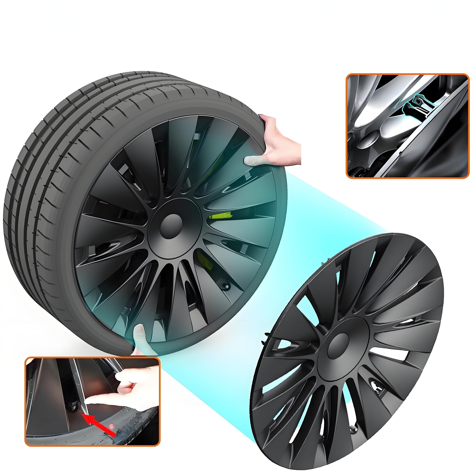 TESERY 19″ Performance Hub Caps For Model Y (4PCS) Tesery Official Store