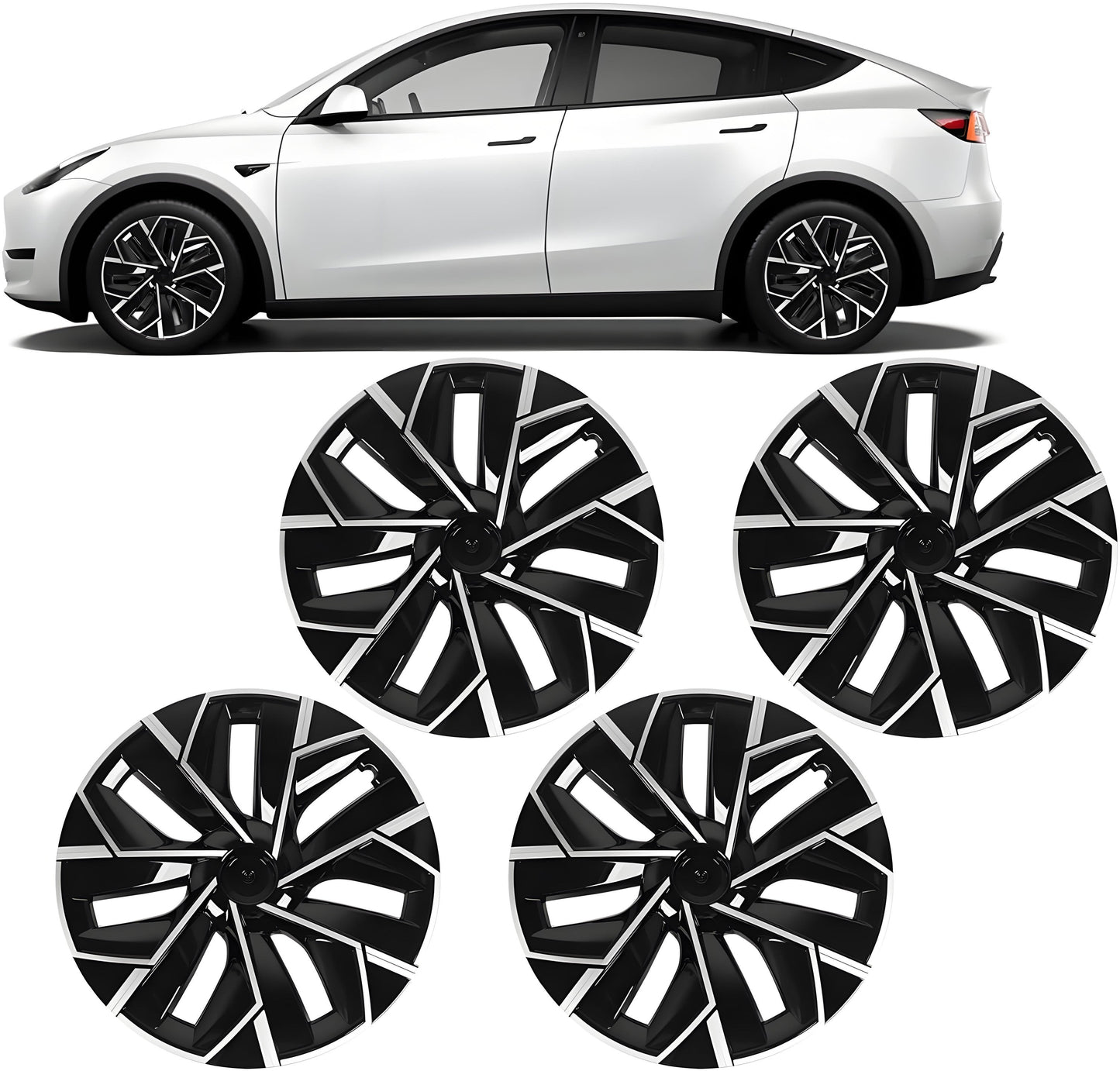TESERY 19″ Trinan Wheel Covers for Model Y (4PCS) Tesery Official Store