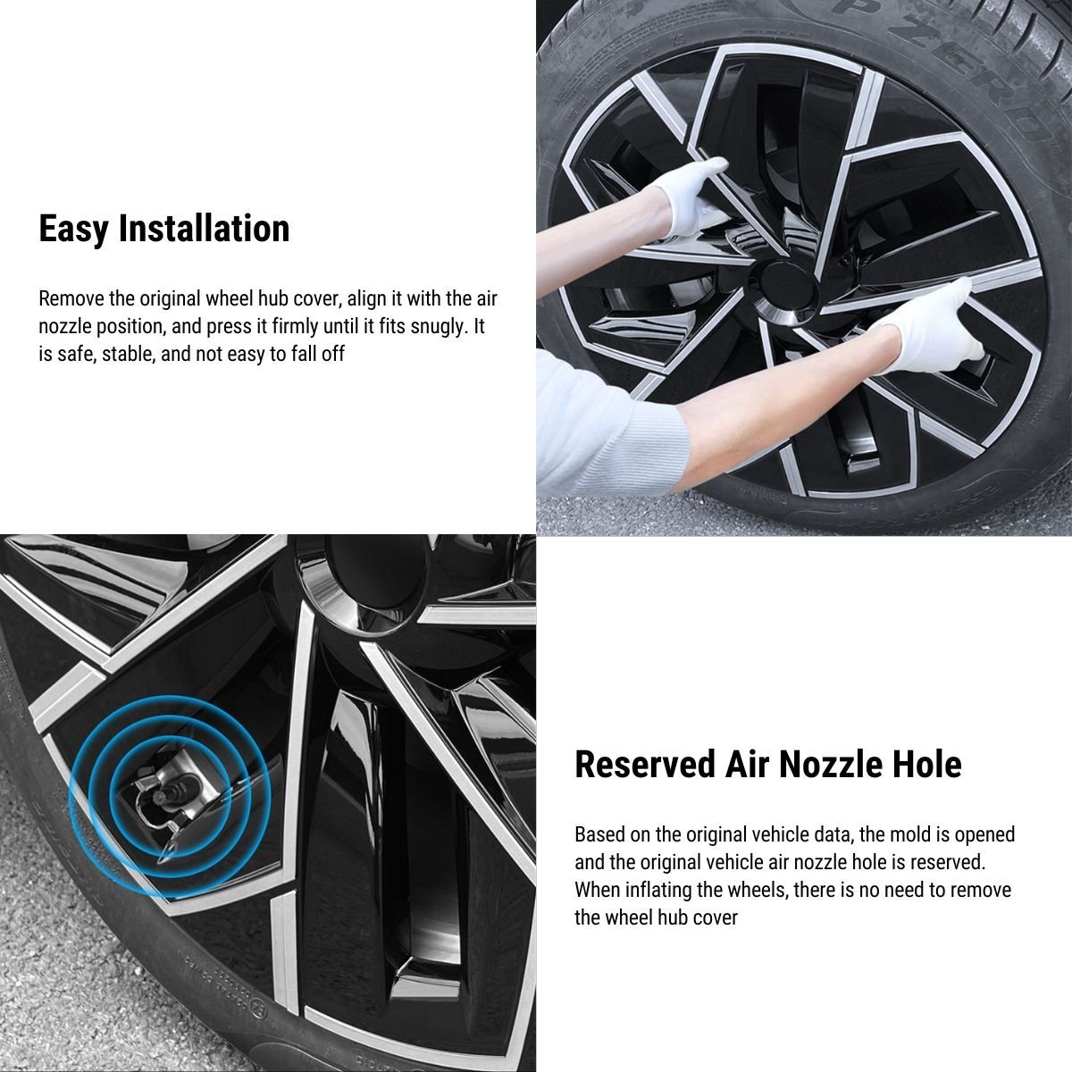 TESERY 19″ Trinan Wheel Covers for Model Y (4PCS) Tesery Official Store