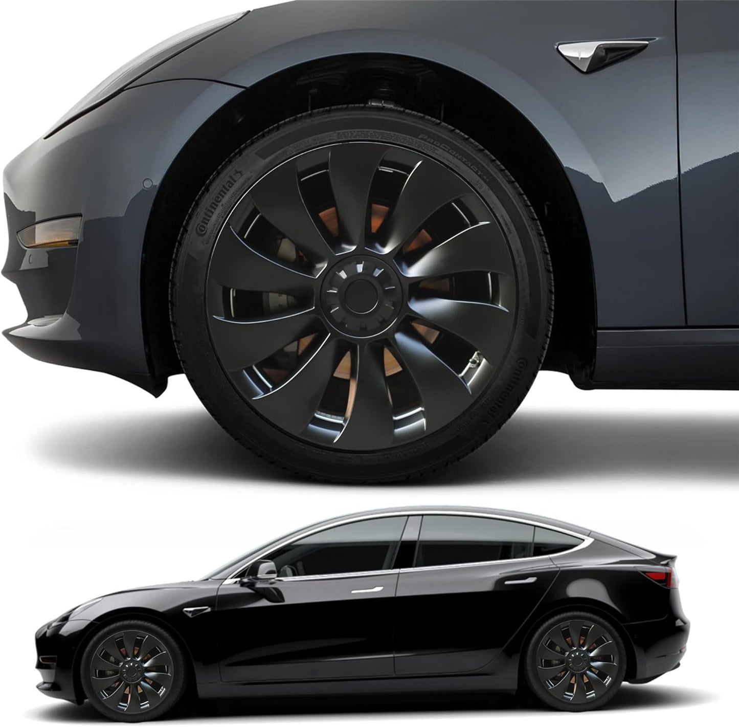 TESERY 19″ Wheel Covers for Model 3 (4PCS) Tesery Official Store