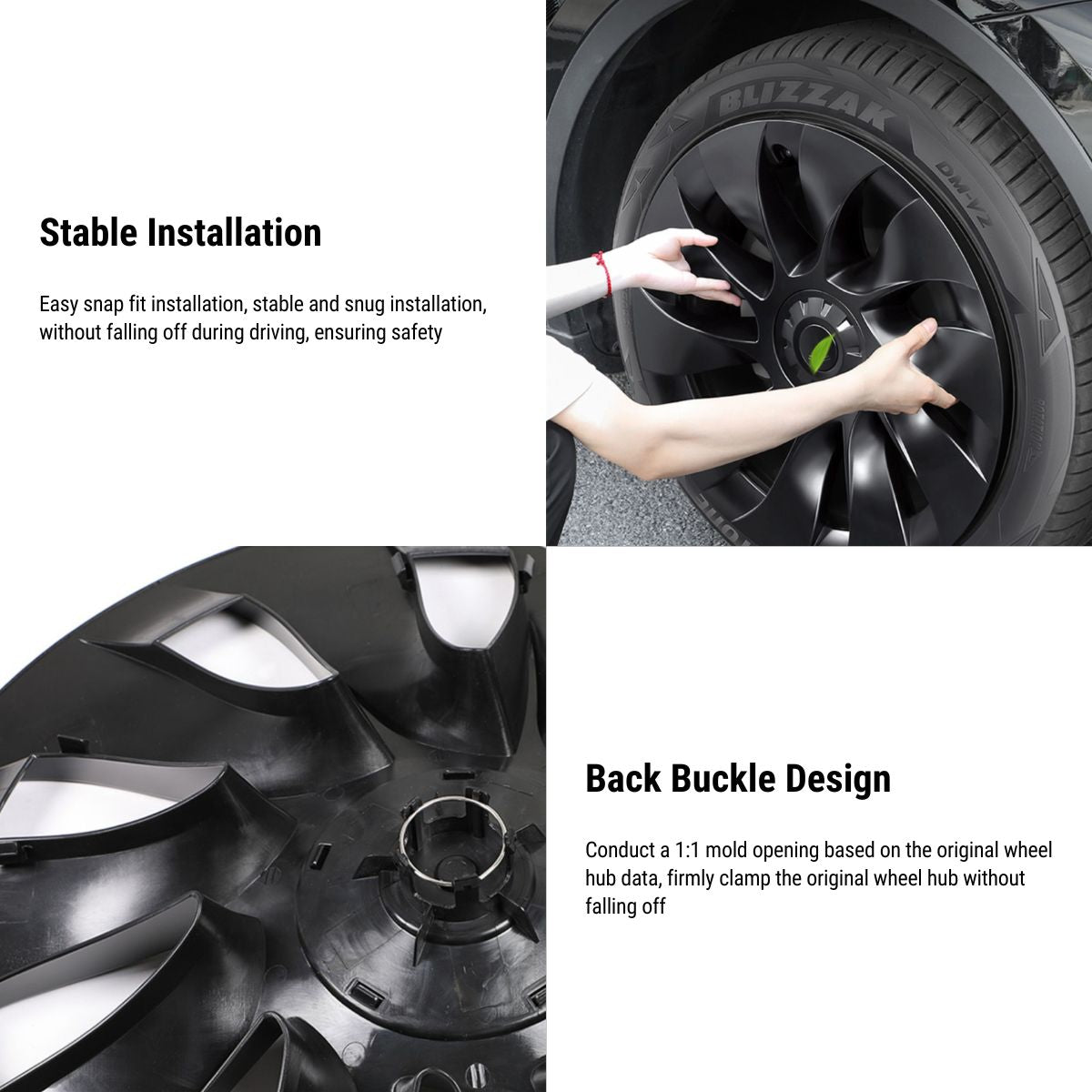 TESERY 19″ Wheel Covers for Model 3 (4PCS) Tesery Official Store