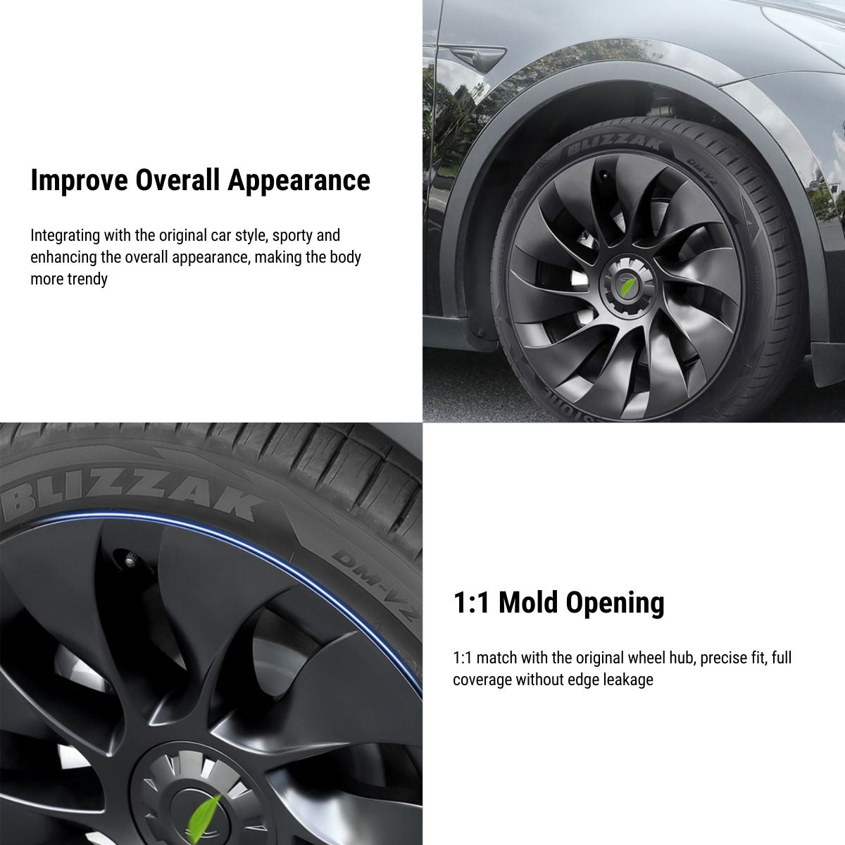 TESERY 19″ Wheel Covers for Model 3 (4PCS) Tesery Official Store