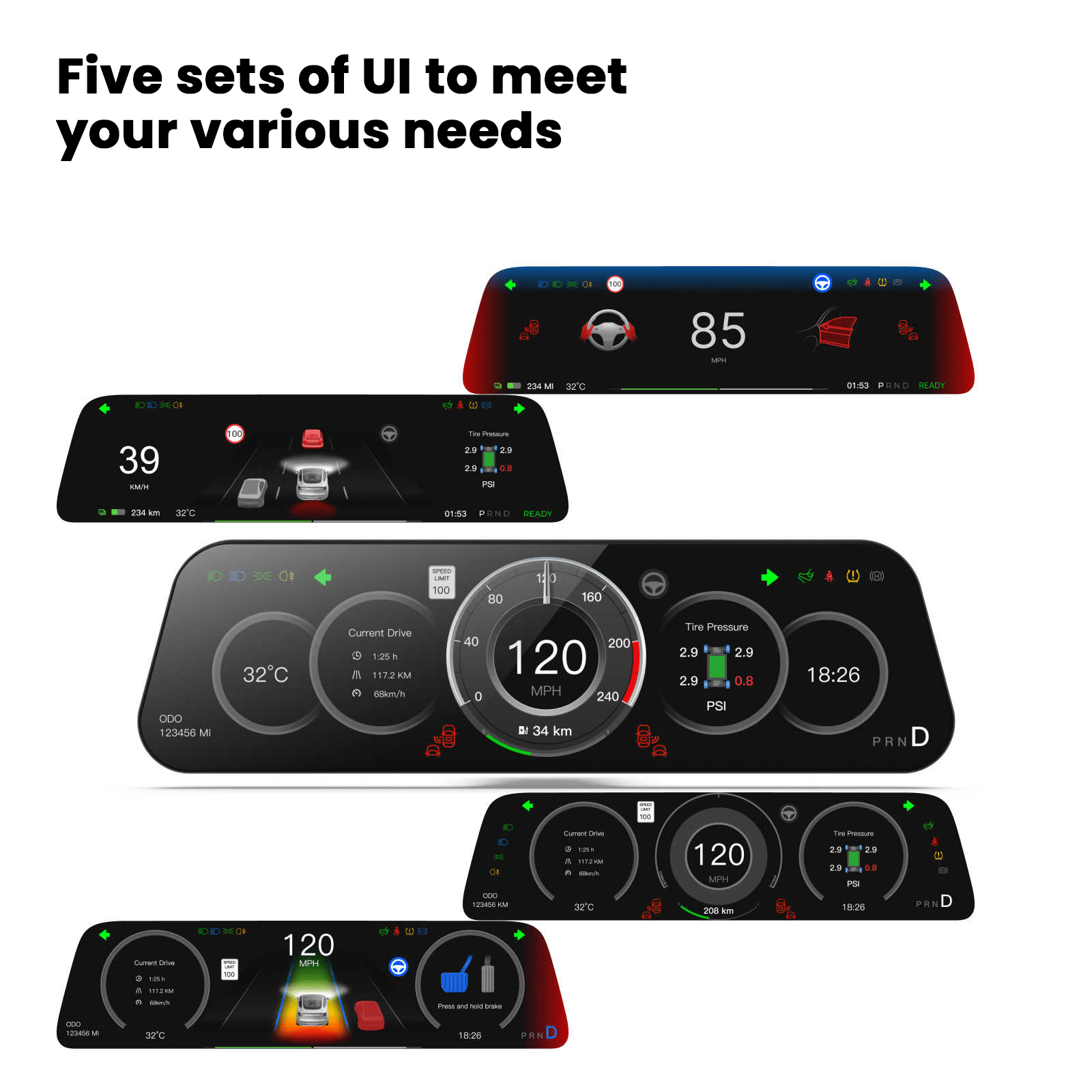 TESERY 9.6 Inch Instrument Cluster Dashboard Display for Model 3 / Y Tesery Official Store