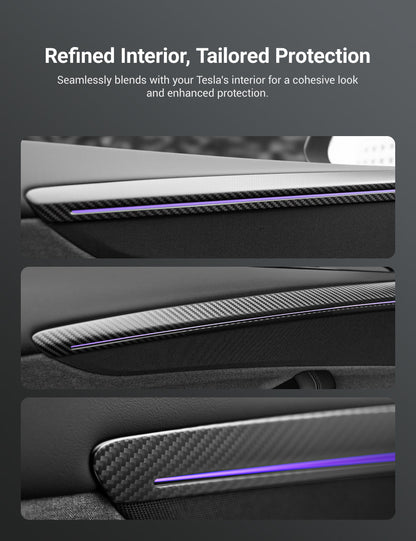 TESERY Dry Carbon Fiber Door Trim Cover for Tesla Model Y Juniper Tesery Official Store