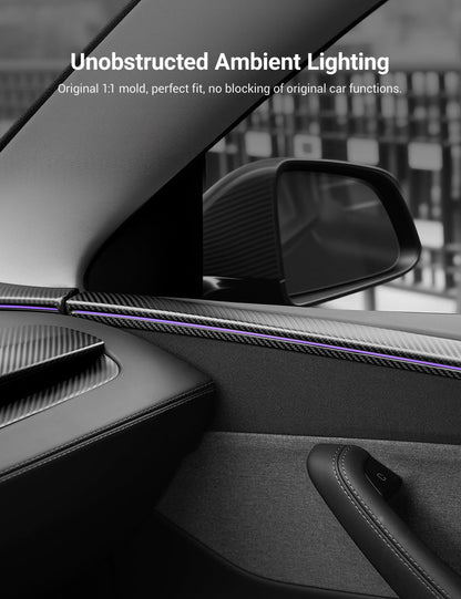 TESERY Dry Carbon Fiber Door Trim Cover for Tesla Model Y Juniper Tesery Official Store