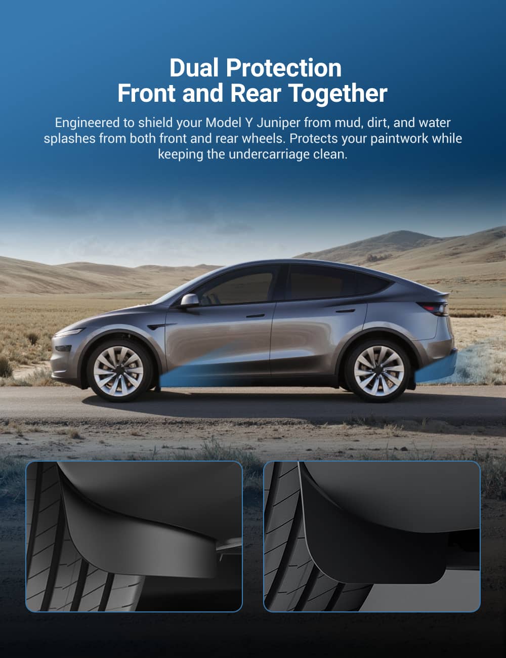TESERY Hidden Mud Flaps for Model Y Juniper/ Model YL | Invisible Protection Tesery Official Store
