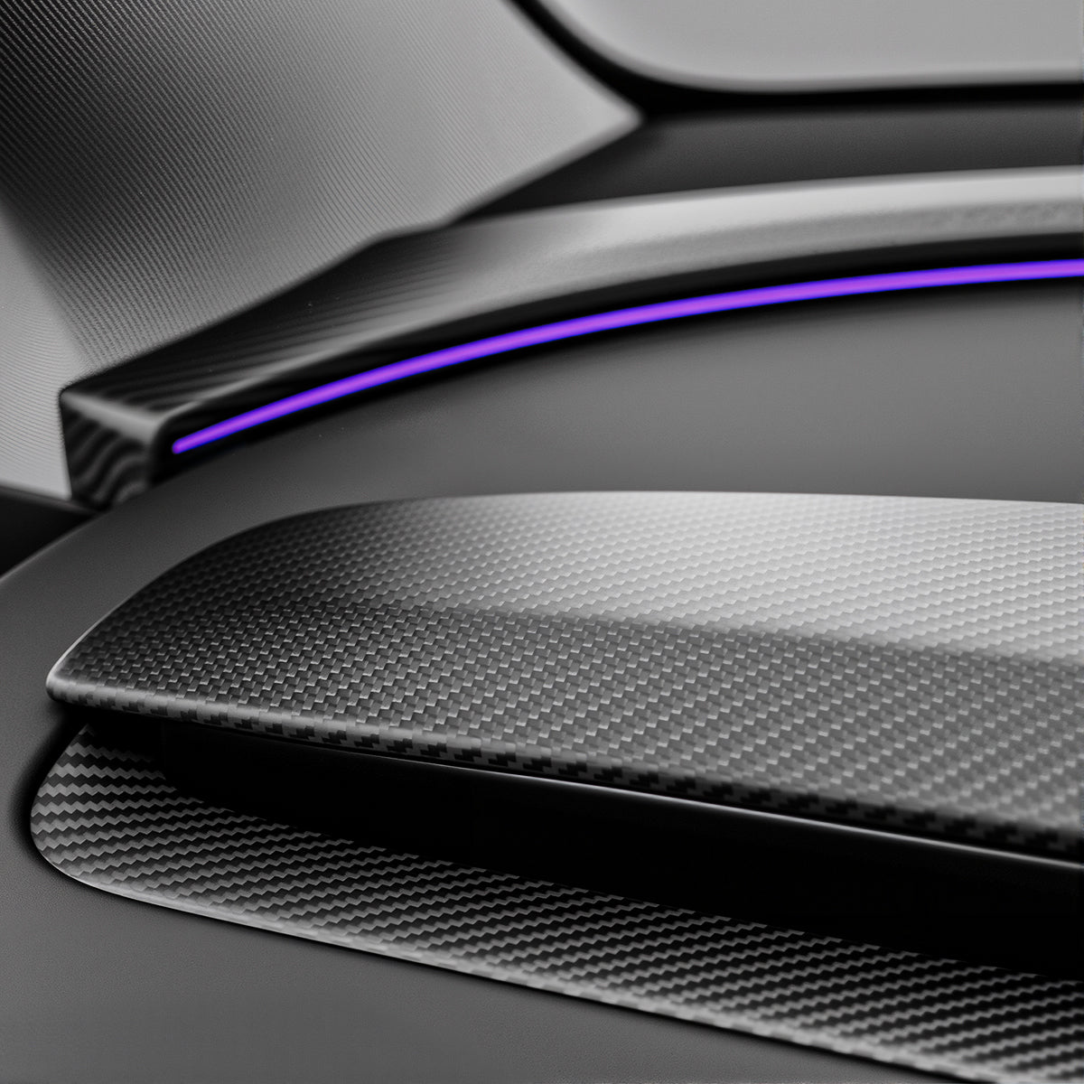 TESERY Real Dry Carbon Fiber Dashboard Cover Overlay for Model 3 Highland / Model Y Juniper Tesery Official Store