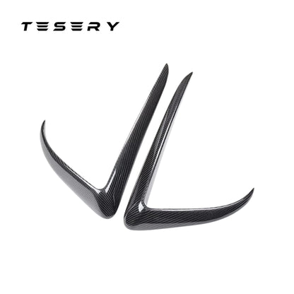 TESERY Tesla Model 3 Fog Light Trim - Carbon Fiber Exterior Mods Tesery Official Store