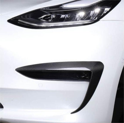 TESERY Tesla Model 3 Fog Light Trim - Carbon Fiber Exterior Mods Tesery Official Store