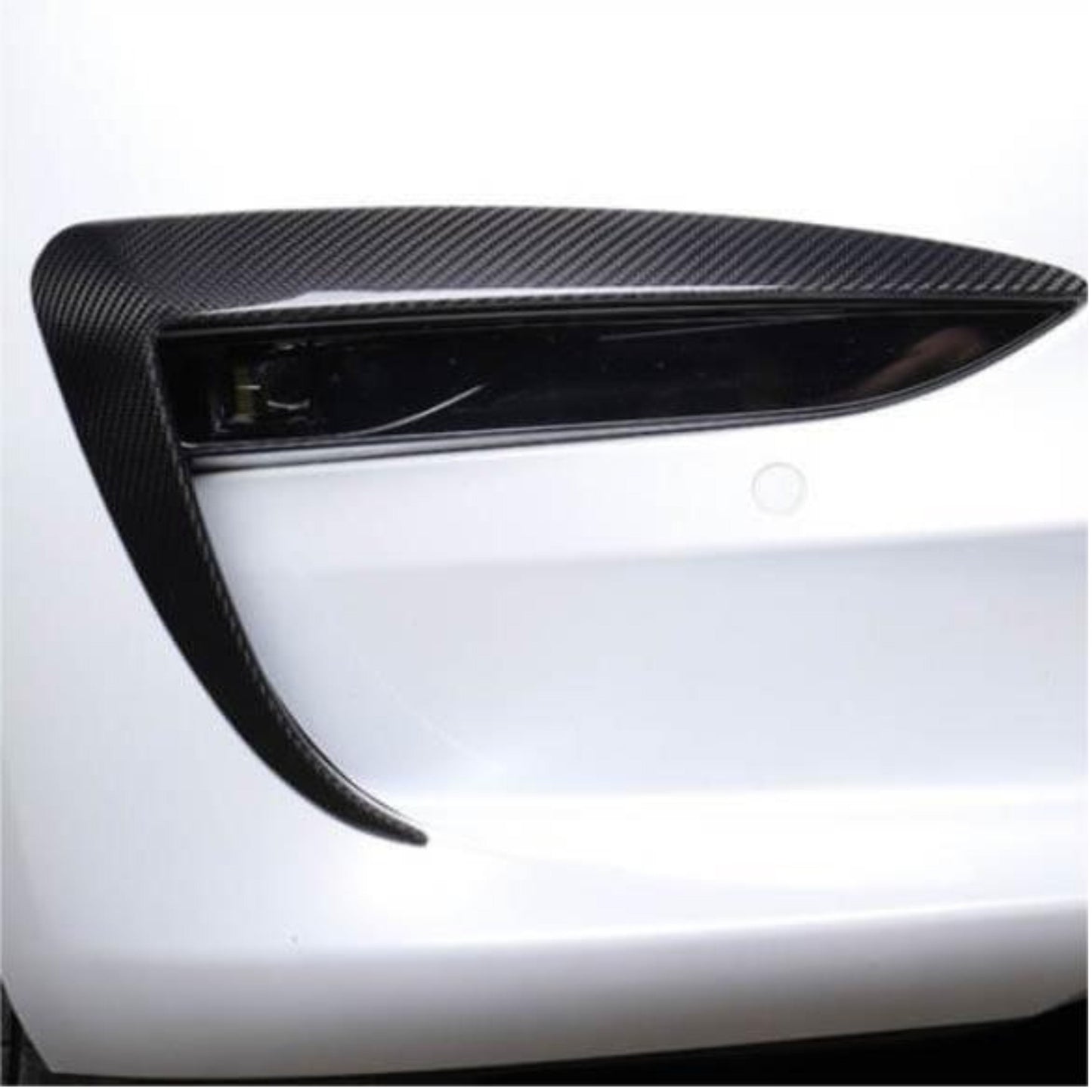 TESERY Tesla Model 3 Fog Light Trim - Carbon Fiber Exterior Mods Tesery Official Store