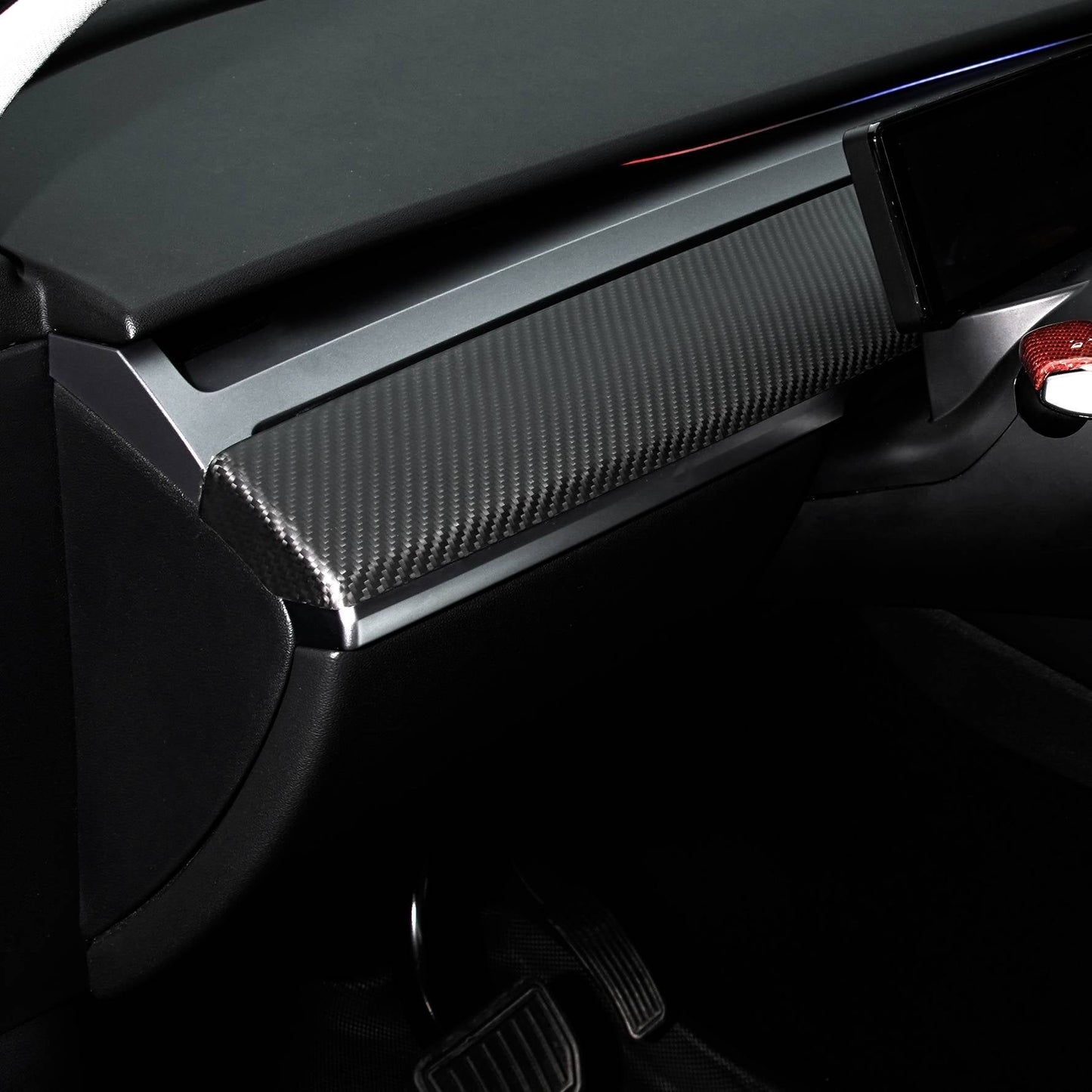 TESERY Tesla Model 3 / Y Dashboard Cover - Dry Carbon Fiber Interior Mods Tesery Official Store
