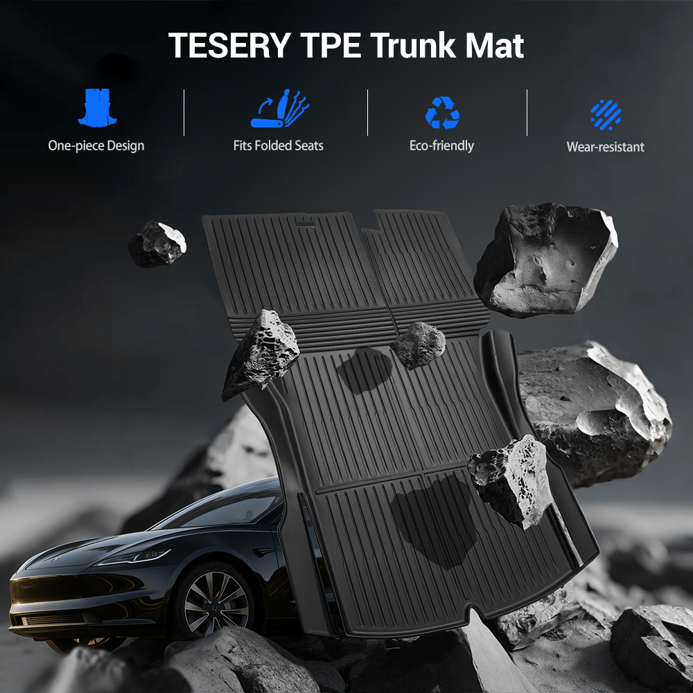 TESERY Trunk Mat With Backrest Mat for Model 3 Highland Tesery Official Store