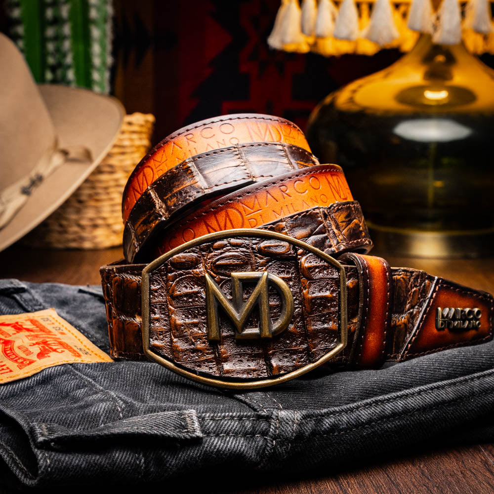 Texas Belt Aged Brown Marco Di Milano