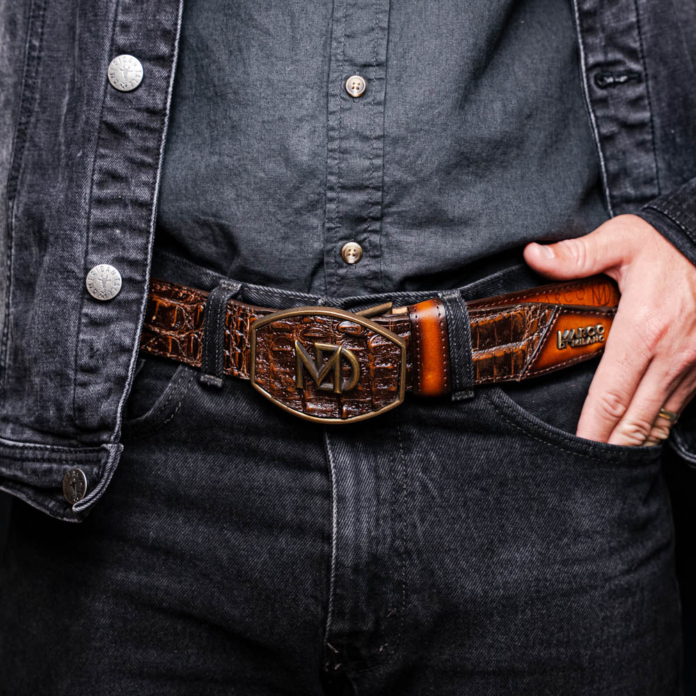 Texas Belt Aged Brown Marco Di Milano