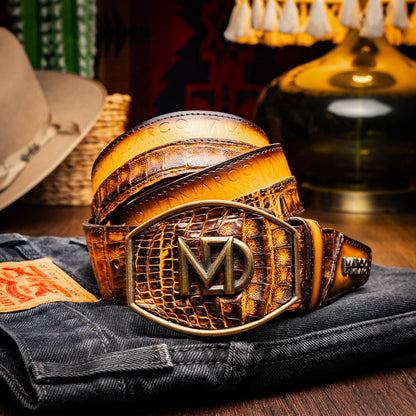 Texas Belt Mustard Brown Marco Di Milano