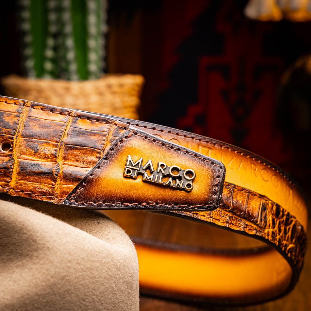 Texas Belt Mustard Brown Marco Di Milano