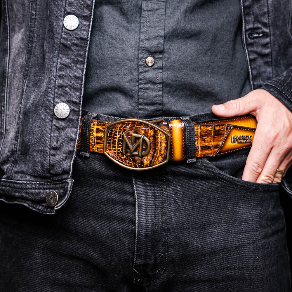 Texas Belt Mustard Brown Marco Di Milano