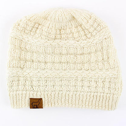 Textured Alpaca Slouch Beanie Purely Alpaca