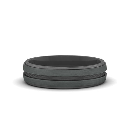 Textured Inlay Wedding Band Fascinating Diamonds