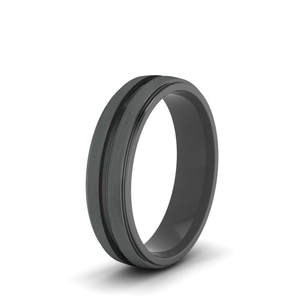 Textured Inlay Wedding Band Fascinating Diamonds