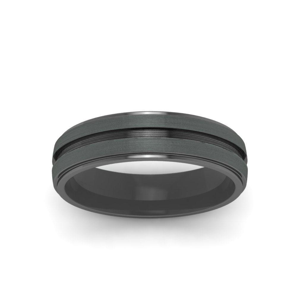 Textured Inlay Wedding Band Fascinating Diamonds