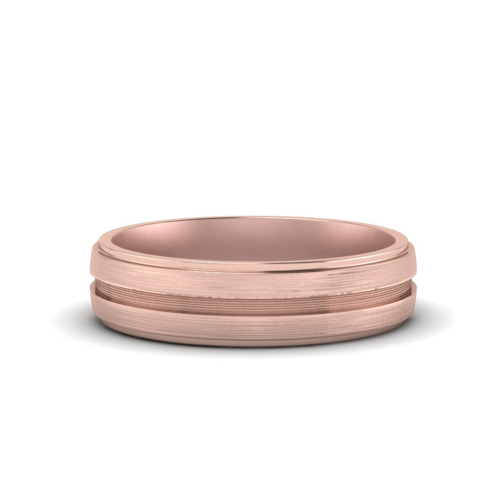 Textured Inlay Wedding Band Fascinating Diamonds