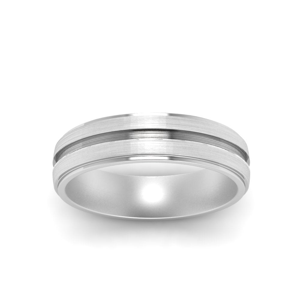 Textured Inlay Wedding Band Fascinating Diamonds