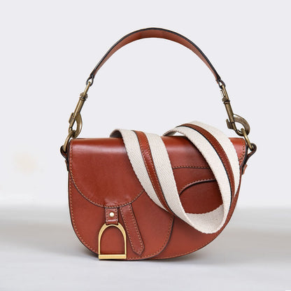 Signature Saddle Bag - Luxury Leather Handbag in Cognac Urban-Equestrian