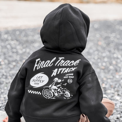 THE FINAL TRACK ATTACK HOODIE - RECYCLED BLACK