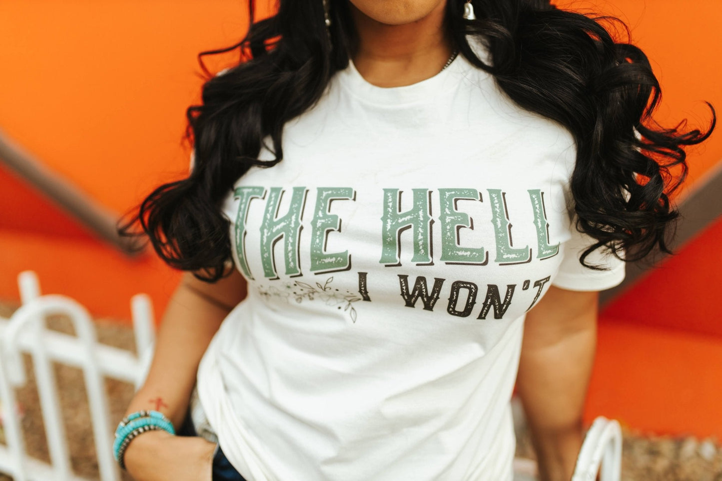 Floral Hell I Won't Graphic Tee Wild Junkie