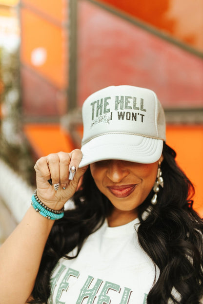 The Hell I Won't Trucker Hat Wild Junkie