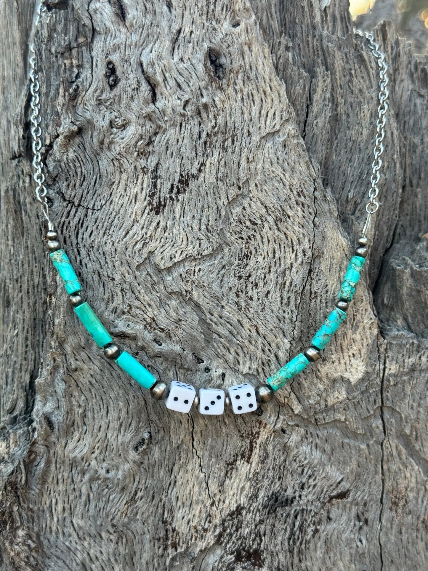 Sterling Silver Slot Dice Necklace Wild Junkie