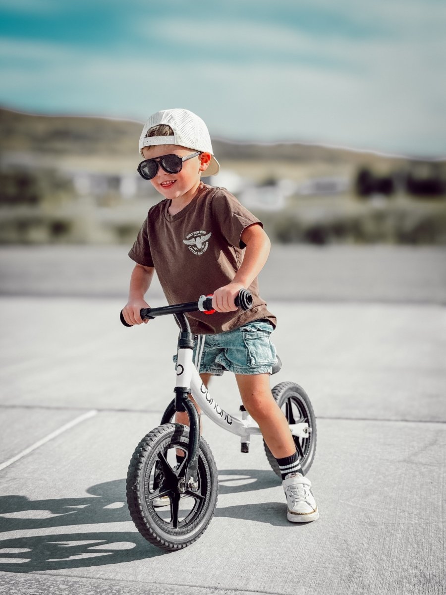 THE WINGED MECHANIC TEE - BROWN LITTLE RAD THINGS
