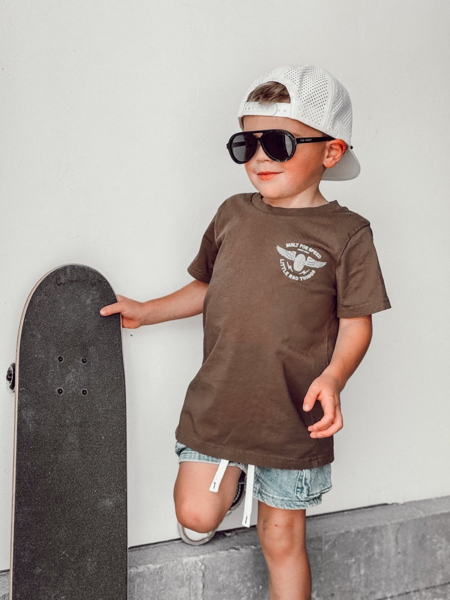 THE WINGED MECHANIC TEE - BROWN LITTLE RAD THINGS