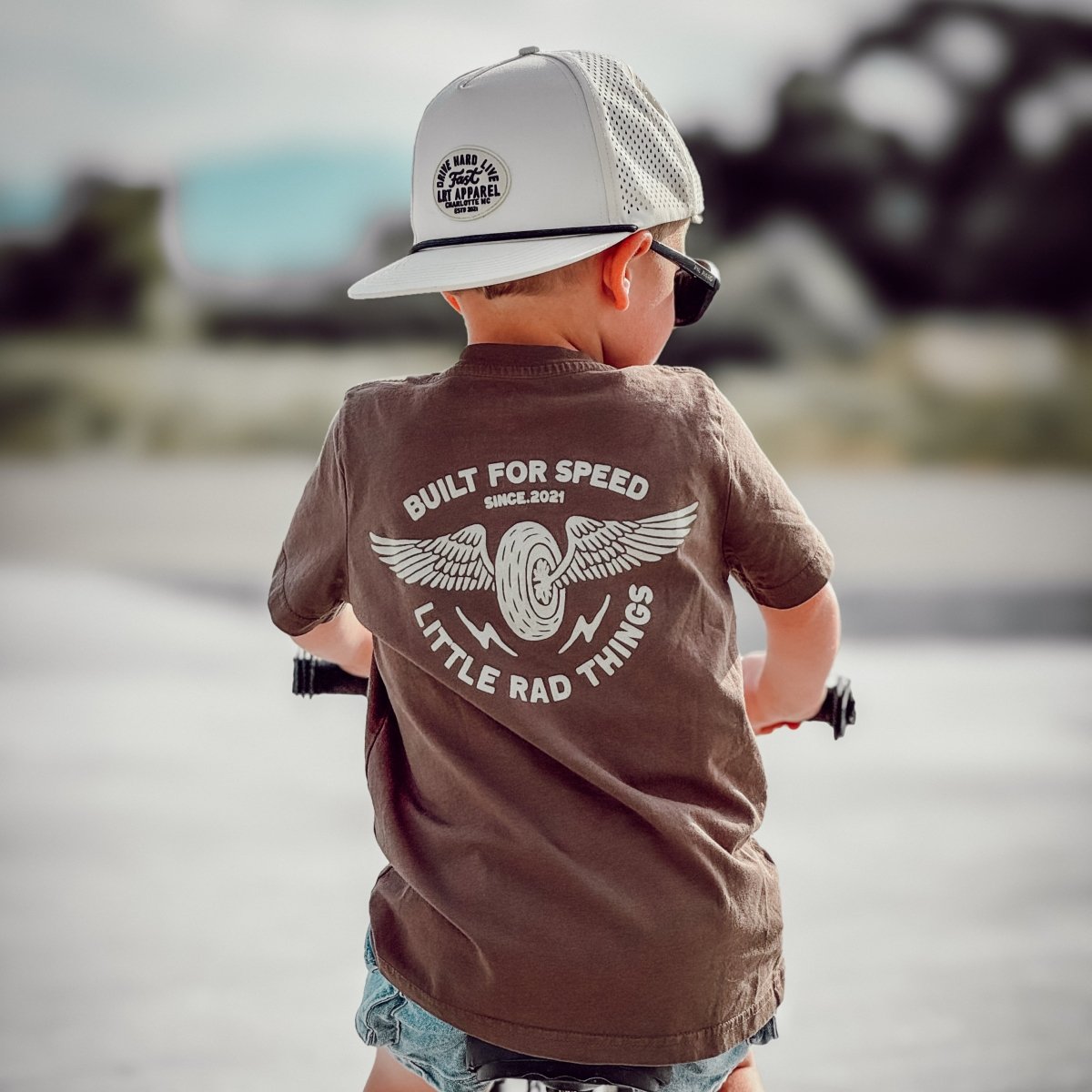 THE WINGED MECHANIC TEE - BROWN LITTLE RAD THINGS