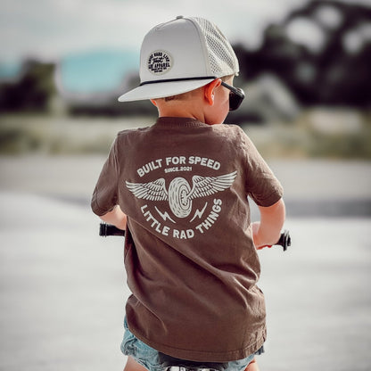 THE WINGED MECHANIC TEE - BROWN LITTLE RAD THINGS