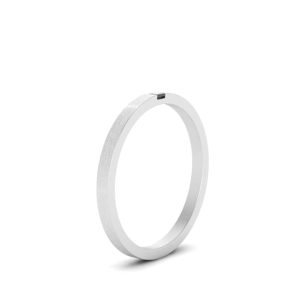 Thin Princess Cut Mens Band Ring Fascinating Diamonds