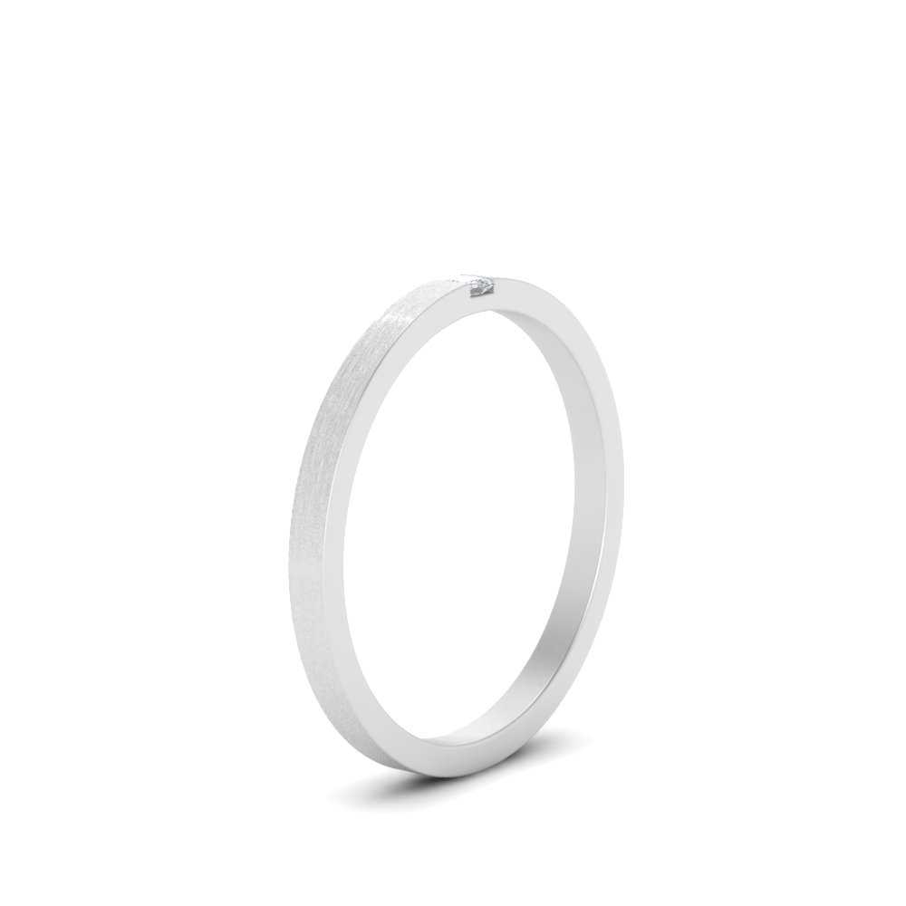 Thin Princess Cut Mens Band Ring Fascinating Diamonds