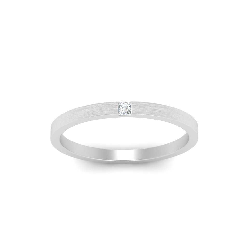 Thin Princess Cut Mens Band Ring Fascinating Diamonds