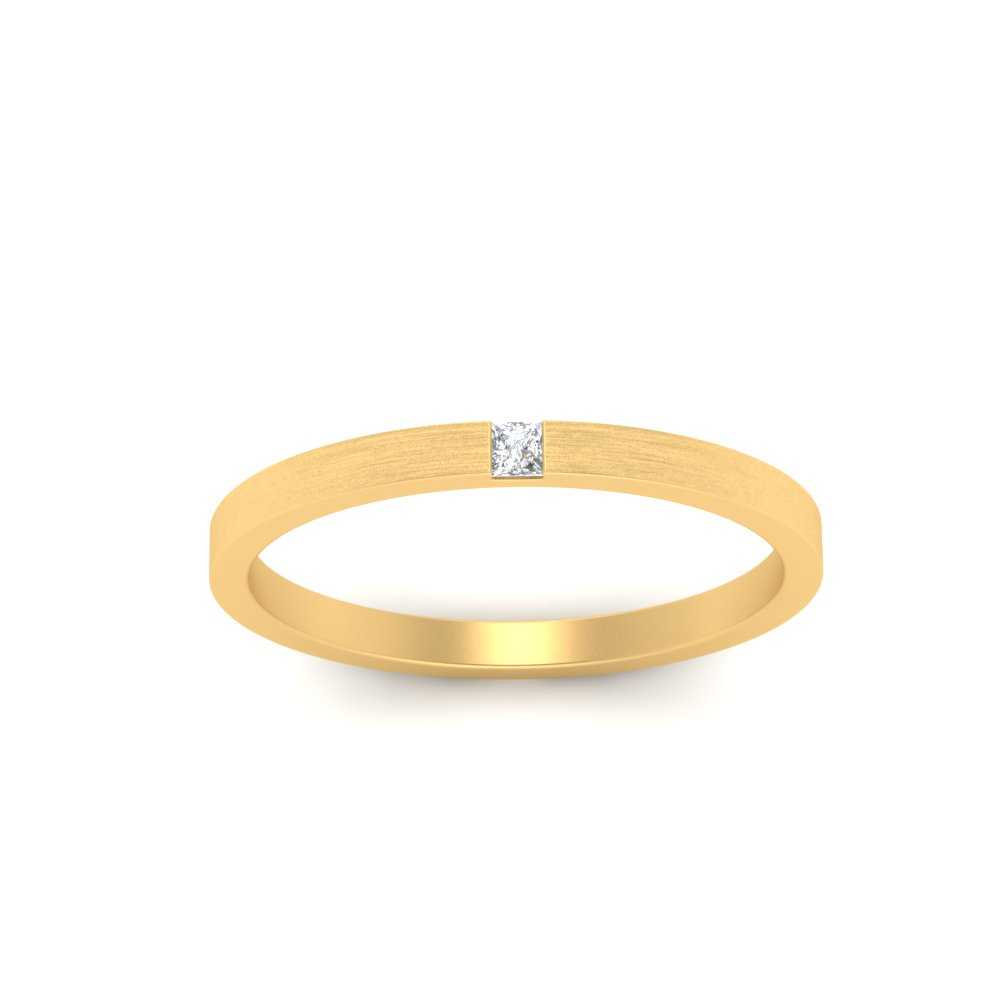 Thin Princess Cut Mens Band Ring Fascinating Diamonds