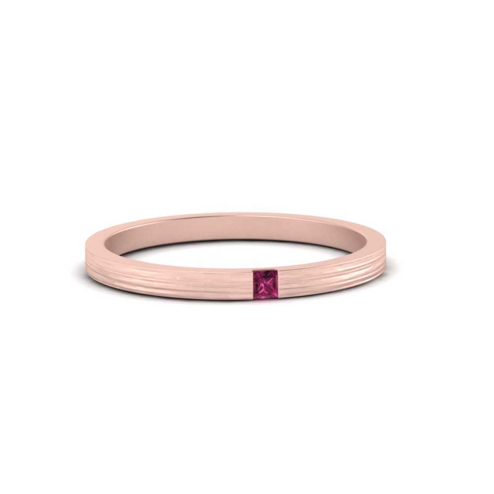 Thin Princess Cut Mens Band Ring Fascinating Diamonds