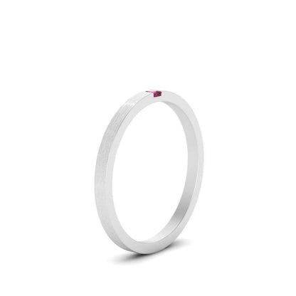 Thin Princess Cut Mens Band Ring Fascinating Diamonds