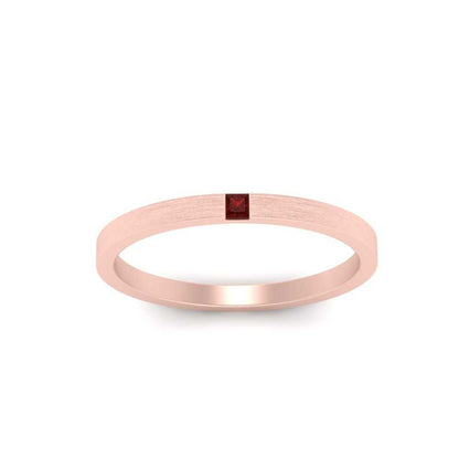 Thin Princess Cut Mens Band Ring Fascinating Diamonds