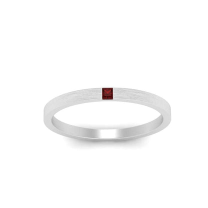 Thin Princess Cut Mens Band Ring Fascinating Diamonds
