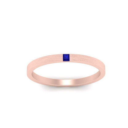 Thin Princess Cut Mens Band Ring Fascinating Diamonds