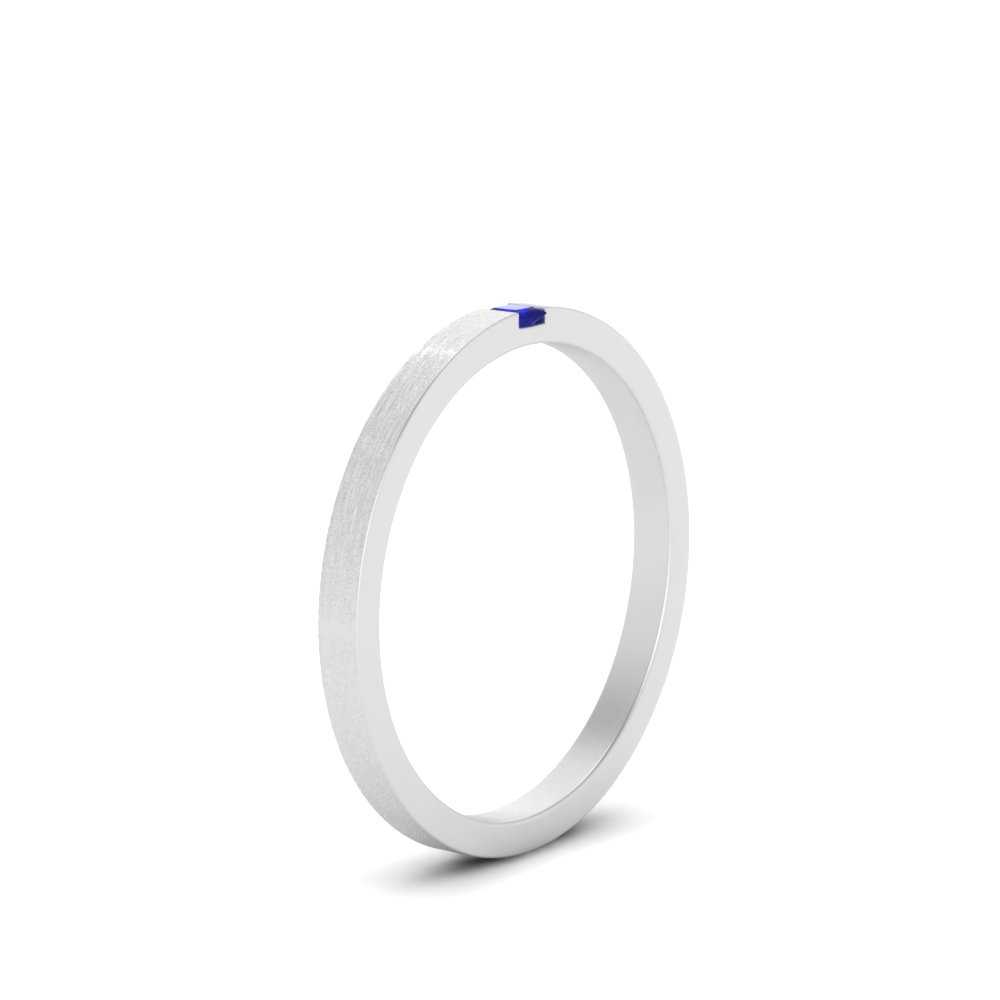 Thin Princess Cut Mens Band Ring Fascinating Diamonds