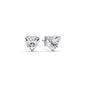 Heart Shaped 3 Prong Basket Stud Earring Fascinating Diamonds