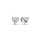 Heart Shaped 3 Prong Basket Stud Earring Fascinating Diamonds