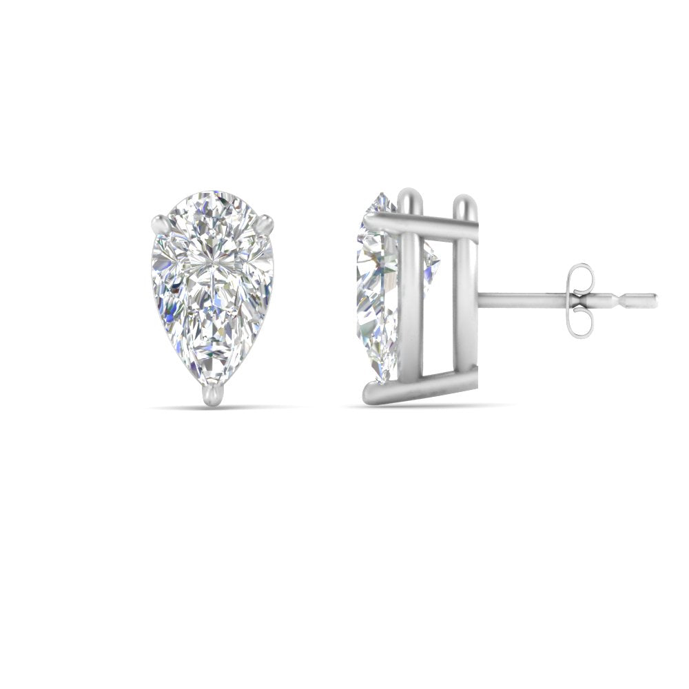 Diamond Pear Cut 3 Prong Earring Fascinating Diamonds